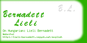 bernadett lieli business card